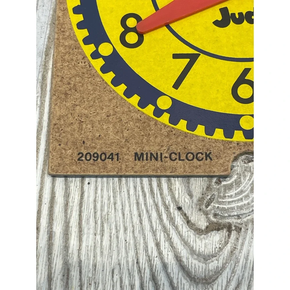 Judy Instructo Mini Clock 209041 Educational Teaching Toy Yellow Blue Red Hand